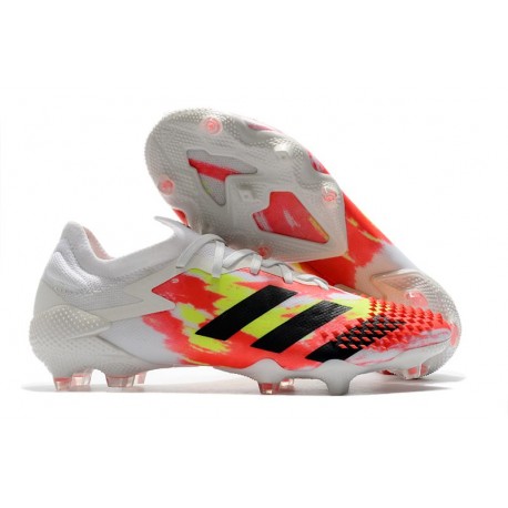 Crampons Adidas Predator Mutator 20.1 Low FG Blanc Orange Noir