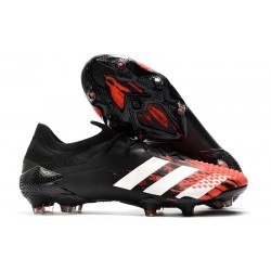 Crampons Adidas Predator Mutator 20.1 Low FG Noir Rouge Blanc