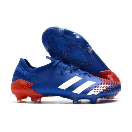 Crampons Adidas Predator Mutator 20.1 Low FG Bleu Blanc Rouge