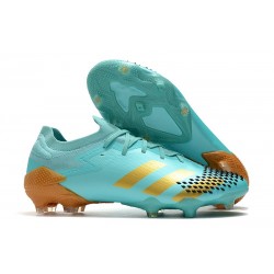 Crampons Adidas Predator Mutator 20.1 Low FG Bleu Or