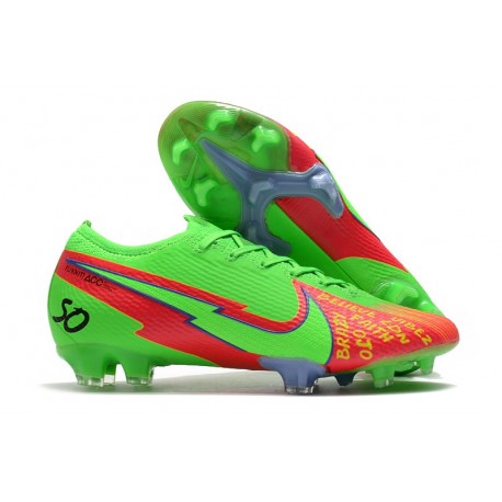 Nouvelles Nike Mercurial Vapor 13 Elite FG Vert Rouge