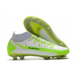 Chaussures 2021 Nike Phantom GT Elite DF FG Blanc Vert