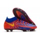 Chaussures 2021 Nike Phantom GT Elite DF FG Bleu Rouge Jaune