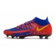 Chaussures 2021 Nike Phantom GT Elite DF FG Bleu Rouge Jaune