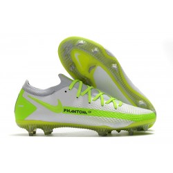 Nike Crampon 2021 Phantom GT Elite FG Blanc Vert