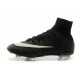 2014 Homme Chaussures Football Mercurial Superfly FG CR Noir Blanc Turquoise