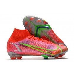 Chaussure Nike Mercurial Superfly 8 Elite FG Rubis Argent Metallique