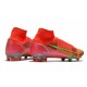 Chaussure Nike Mercurial Superfly 8 Elite FG Rubis Argent Metallique