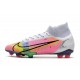 Chaussure à Crampons Nike Mercurial Superfly 8 Elite FG Blanc Multicolore 