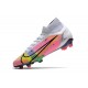 Chaussure à Crampons Nike Mercurial Superfly 8 Elite FG Blanc Multicolore 