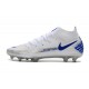 Chaussures 2021 Nike Phantom GT Elite DF FG Blanc Bleu