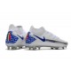 Chaussures 2021 Nike Phantom GT Elite DF FG Blanc Bleu