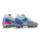 Chaussures 2021 Nike Phantom GT Elite DF 3D FG Blanc Bleu Rose Jaune