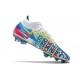 Chaussures 2021 Nike Phantom GT Elite DF 3D FG Blanc Bleu Rose Jaune