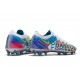 Nike Crampon 2021 Phantom GT Elite 3D FG Blanc Bleu Rose Jaune