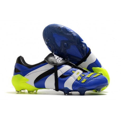 Chaussure Adidas Predator Accelerator FG Bleu Blanc Vert