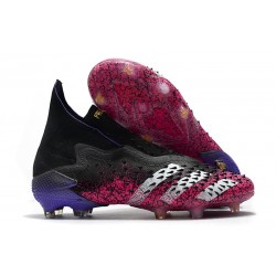 adidas Chaussures Predator Freak + FG Noir Blanc Rose Choc