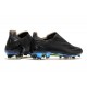 Crampon de Foot adidas X Ghosted+ FG Superstealth - Noir Bleu cyan