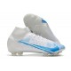 Chaussure à Crampons Nike Mercurial Superfly 8 Elite FG Blanc Bleu