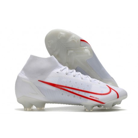 Nike Mercurial Superfly VIII Elite DF FG Blanc Rouge