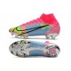 Chaussure à Crampons Nike Mercurial Superfly 8 Elite FG Rose Bleu Vert