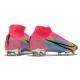 Chaussure à Crampons Nike Mercurial Superfly 8 Elite FG Rose Bleu Vert