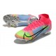 Chaussure à Crampons Nike Mercurial Superfly 8 Elite FG Rose Bleu Vert