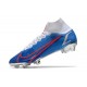 Chaussure à Crampons Nike Mercurial Superfly 8 Elite FG Bleu Blanc Rouge