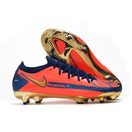 Chaussure Nike Phantom GT Elite FG Naranja Oro Azul