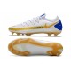 Chaussure Nike Phantom GT Elite FG Blanc Bleu Or