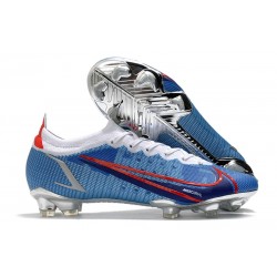 Nike Neuf Mercurial Vapor XIV Elite FG Bleu Argent Rouge