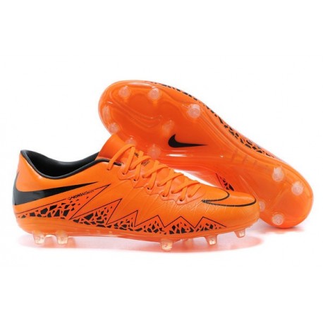 2014/2015 Chaussure de Football Nike ACC Premium Hypervenom Phantom FG Orange Noir