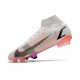 Nike Mercurial Superfly VIII Elite DF FG Blanc Noir Carmin Rose