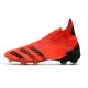 adidas Chaussures Predator Freak + FG Rouge Noir Rouge Solaire