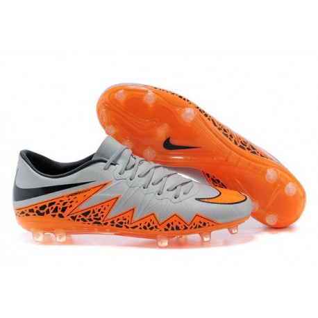 Pas Cher Crampons Nike Hypervenom Phantom ACC Premium FG Argenté Orange Noir