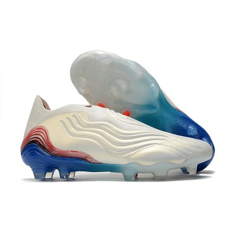 adidas Copa Sense+ FG Crampons Blanc Bleu