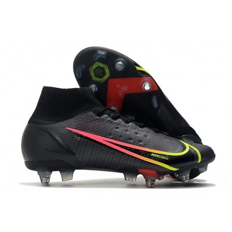 Nike Mercurial Superfly VIII Elite SG-Pro Black x Prism - Noir Jaune Rouge