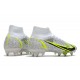 Nike Mercurial Superfly VIII Elite SG- Blanc Noir Argenté Jaune Fluo