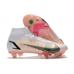 Nike Mercurial Superfly VIII Elite SG-Pro Blanc Noir Carmin Rose