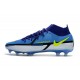 Nike Phantom GT II Elite DF FG Sapphire Volt Gris Brouillard Bleu