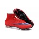 2015 Homme Chaussures Football Mercurial Superfly FG Rouge Vif Violet Persan Noir