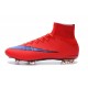 2015 Homme Chaussures Football Mercurial Superfly FG Rouge Vif Violet Persan Noir