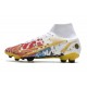 Nike Mercurial Superfly VIII Elite DF FG Ronaldo Blanc Rouge Bleu