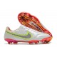 Chaussure Nike Tiempo Legend IX Elite FG Blanc Noir Carmin Rose Explosion