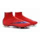 2015 Homme Chaussures Football Mercurial Superfly FG Rouge Vif Violet Persan Noir