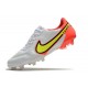 Chaussure Nike Tiempo Legend IX Elite FG Blanc Volt Carmin