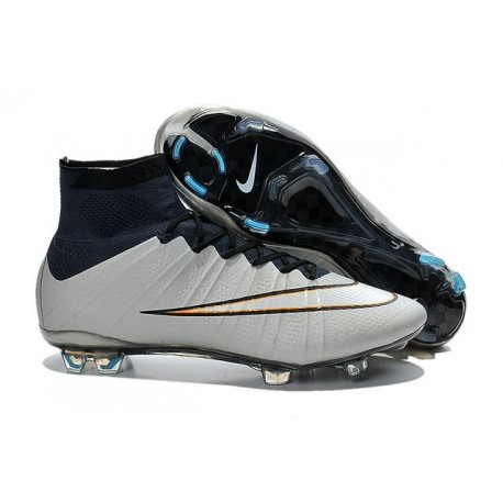 Coupe du Monde 2015 Chaussures Mercurial Superfly IV FG Nouvelle Argent Blanc Hyper Turquoise Noir