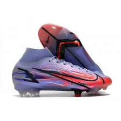 Nike Mercurial Superfly VIII Elite DF FG Mbappé Chardon Clair Argent Métallique