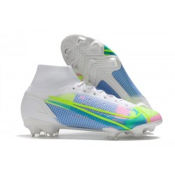 Nike Mercurial Superfly VIII Elite DF FG Blanc Bleu