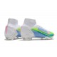 Nike Mercurial Superfly VIII Elite DF FG Blanc Bleu